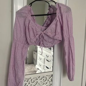 Small Purple Tie Top